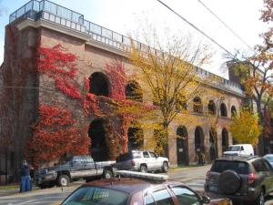 The restoration plan will preserve the historic brick facade
