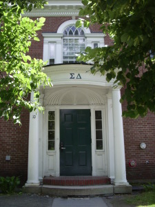 The front door of Sigma Delta Sorority