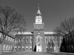 Baker Library: The centerpiece of Dartmouth’s campus and the Dartmouth experience. (Photograph courtesy of Wikimedia)