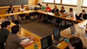 An economics class at Dartmouth. (Photograph courtesy of Dartmouth College)